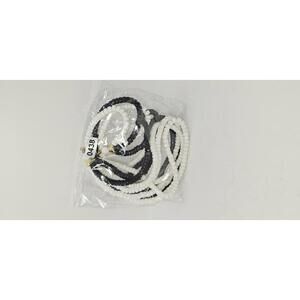 VTG Black and White Six Strand Discoid Beaded Necklace  - 90s Retro K2K